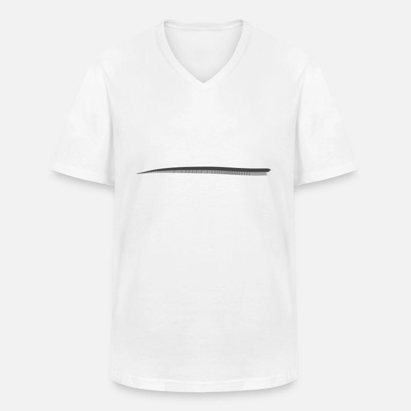 linie metall silber strich - Männer-T-Shirt mit V-Ausschnitt - Weiß