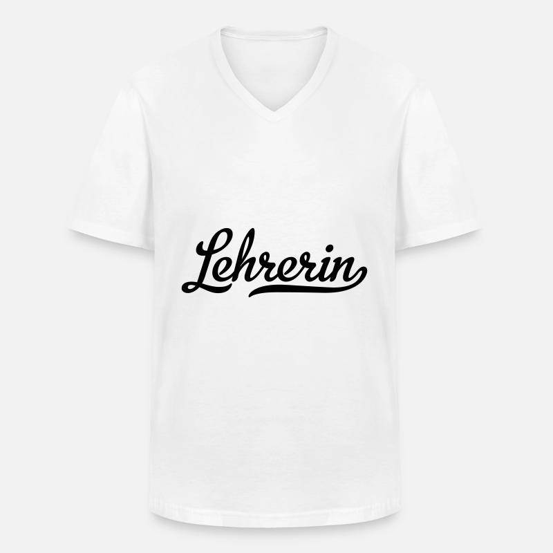Lehrerin - Männer-T-Shirt mit V-Ausschnitt - Weiß
