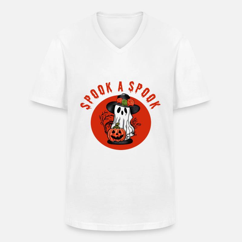 Erschrecke einen Spuk! - Männer-T-Shirt mit V-Ausschnitt - Weiß
