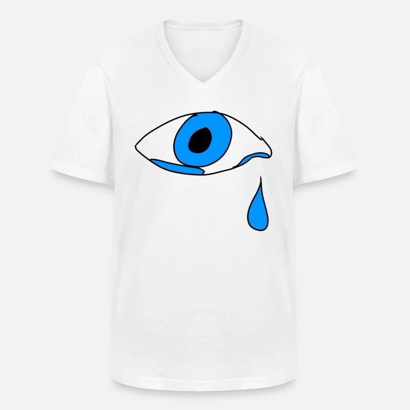 Eye Tear Cry - Men's V-Neck T-Shirt - white