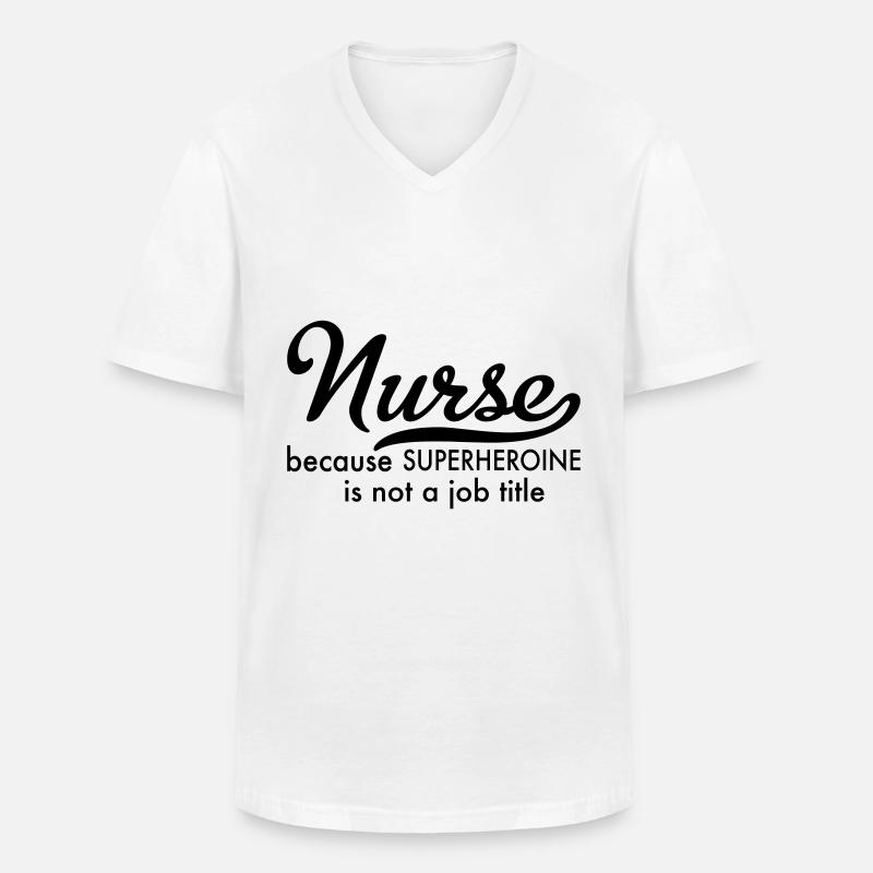 Krankenschwester - Männer-T-Shirt mit V-Ausschnitt - Weiß