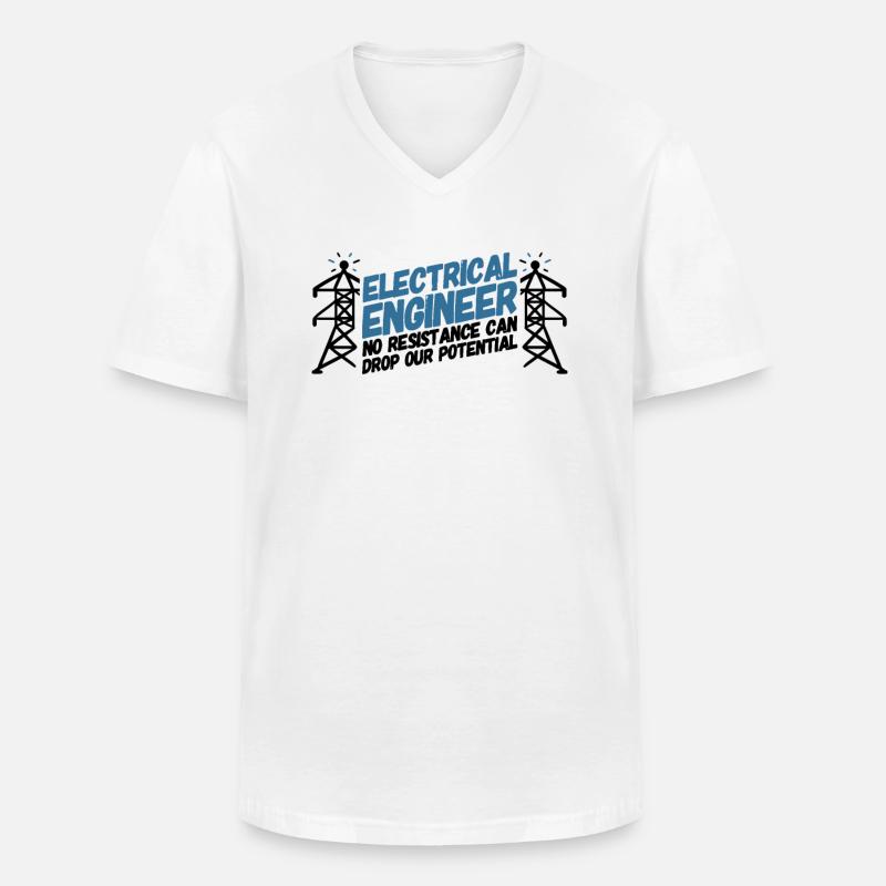 ELECTRICAL ENGINEER: Electrical Engineer Potential - Männer-T-Shirt mit V-Ausschnitt - Weiß