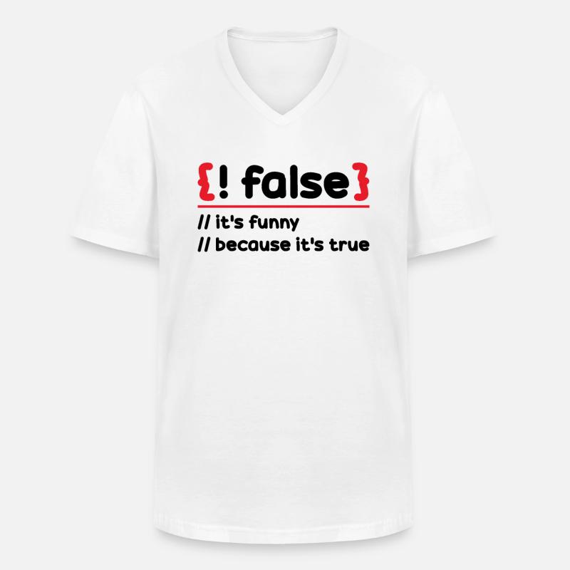 Programmer Programming Software Coding Encoder - Men's V-Neck T-Shirt - white