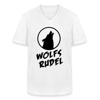 Wolf Wölfe Wolfsrudel Party Freunde Gang - Männer-T-Shirt mit V-Ausschnitt - Weiß - Vorne - AI Model Male 185 light (185cm)