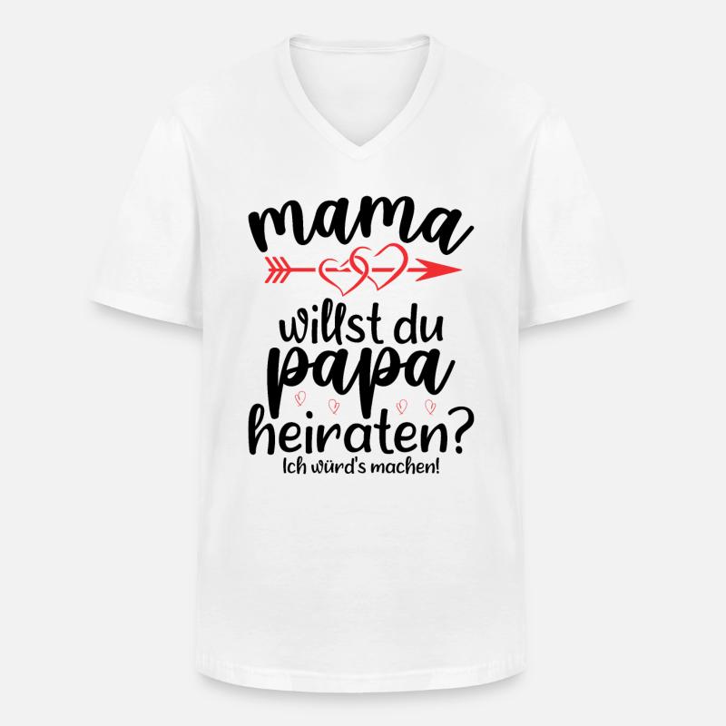 Wenn Sie Hinter Dir Stehen - Männer-T-Shirt mit V-Ausschnitt - Weiß