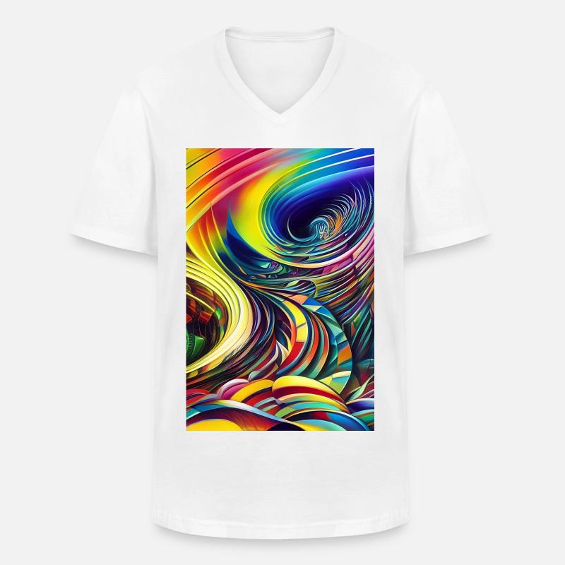 Abstrakte Kunst - Männer-T-Shirt mit V-Ausschnitt - Weiß