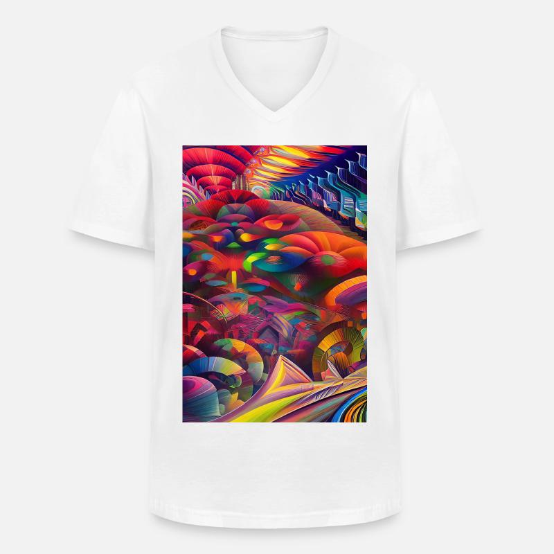 Abstrakte Kunst - Männer-T-Shirt mit V-Ausschnitt - Weiß