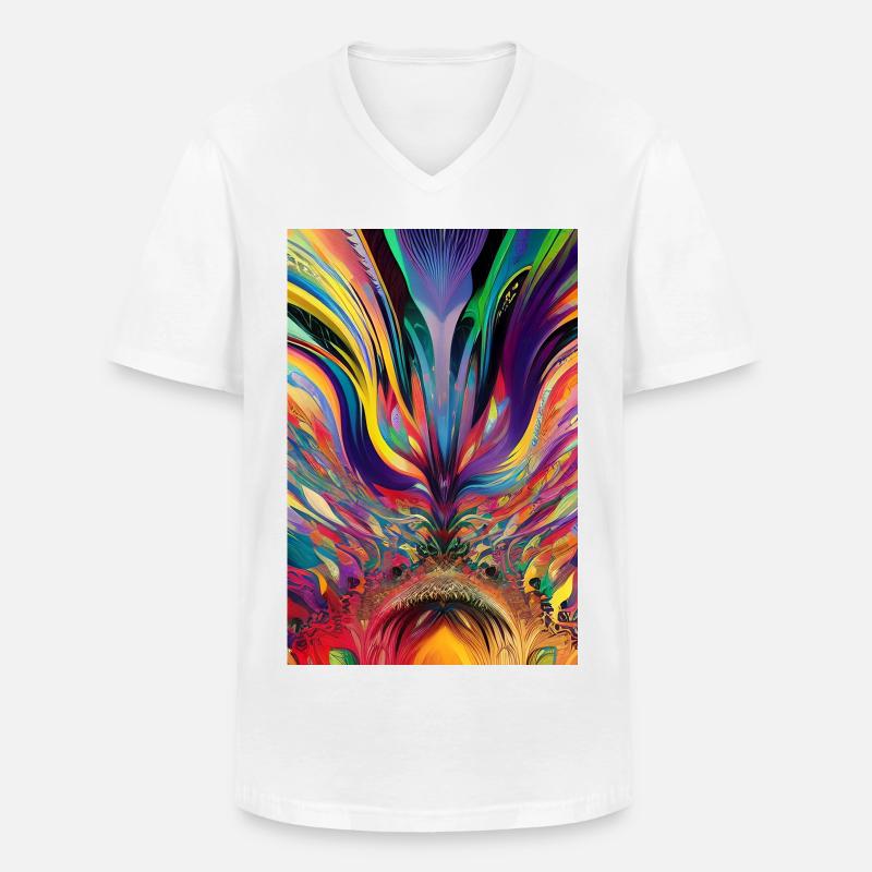 Abstrakte Kunst - Männer-T-Shirt mit V-Ausschnitt - Weiß