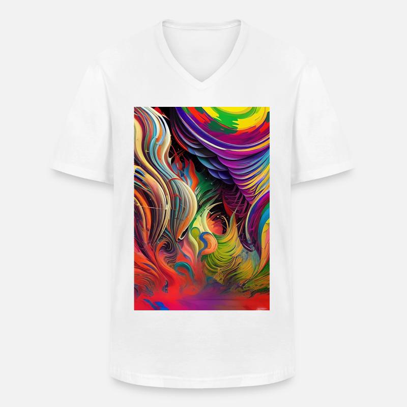 Abstrakte Kunst - Männer-T-Shirt mit V-Ausschnitt - Weiß