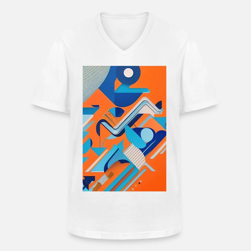 Abstrakte Kunst - Männer-T-Shirt mit V-Ausschnitt - Weiß