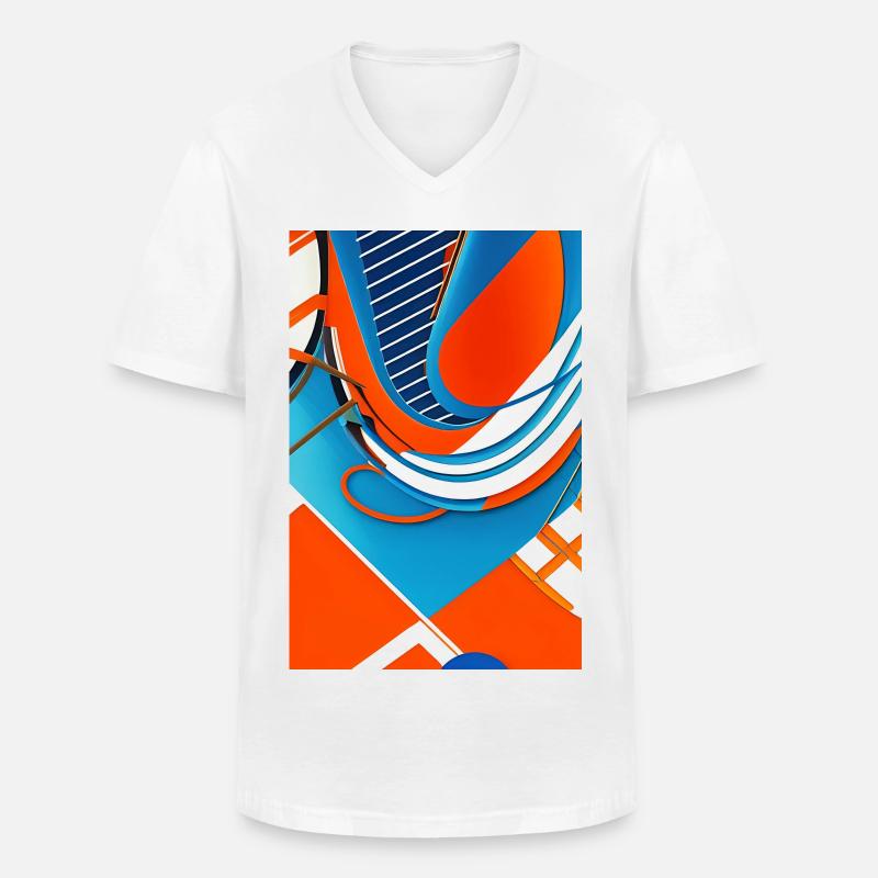 Abstrakte Kunst - Männer-T-Shirt mit V-Ausschnitt - Weiß