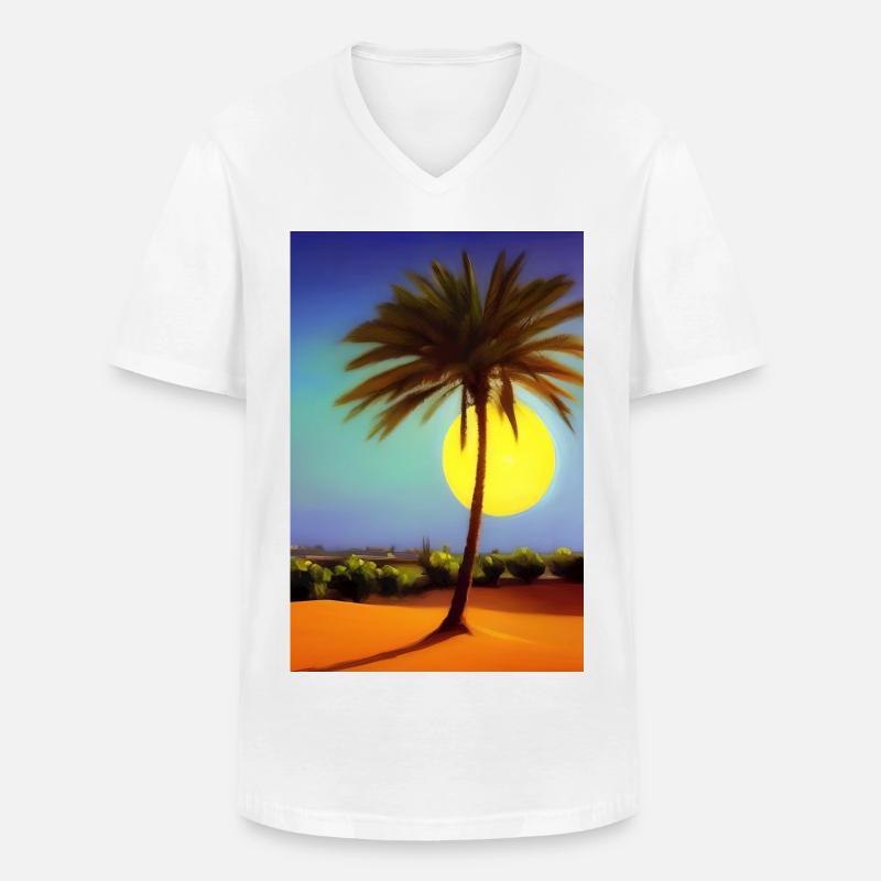 Arabische Wüste - Männer-T-Shirt mit V-Ausschnitt - Weiß