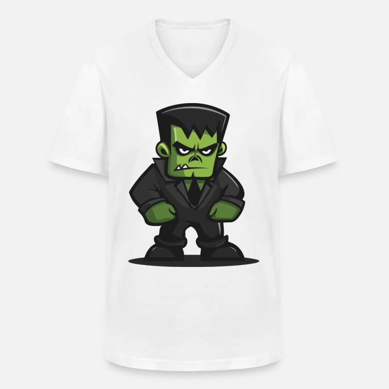 Zombie Halloween Comic - Männer-T-Shirt mit V-Ausschnitt - Weiß