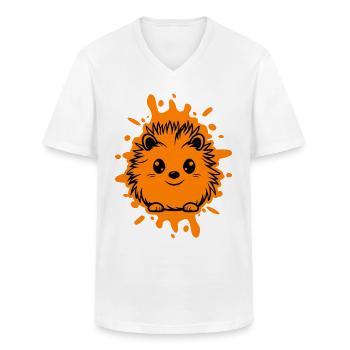 Igel Tier Baby - Männer-T-Shirt mit V-Ausschnitt - Weiß - Vorne - AI Model Male 185 light (185cm)