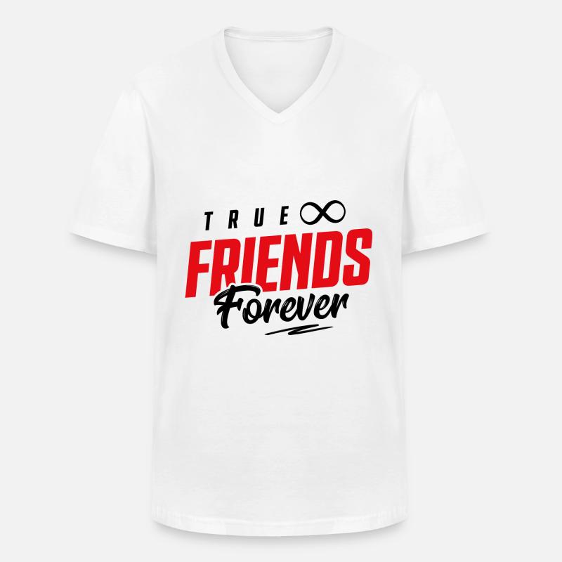 Freundschaft Beste Freunde - Männer-T-Shirt mit V-Ausschnitt - Weiß