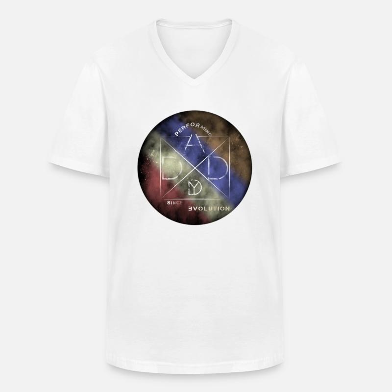 Performing Daddy Evolution - Männer-T-Shirt mit V-Ausschnitt - Weiß