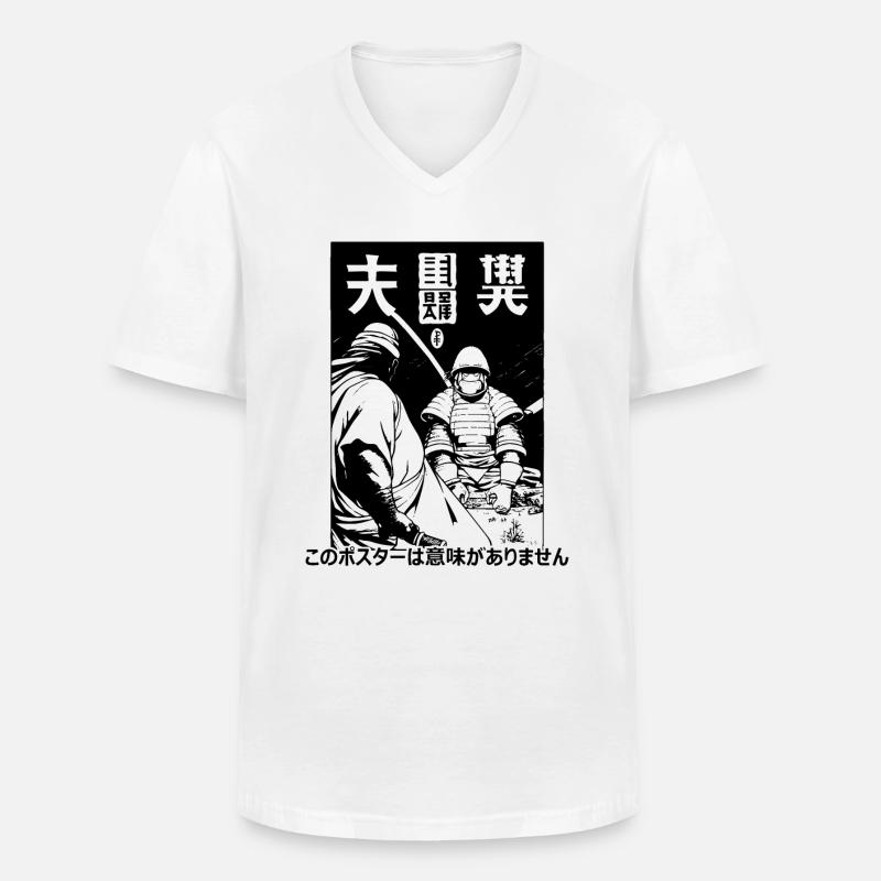 This poster doesn't make sense - Men's V-Neck T-Shirt - white
