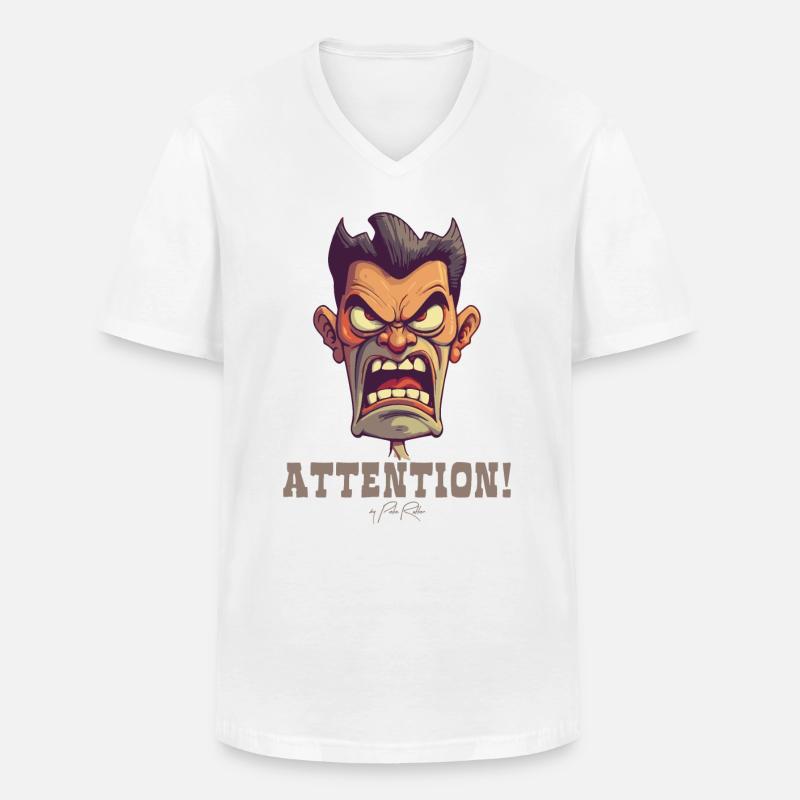 Drill Sergeant Instructor, Attention! - Men's V-Neck T-Shirt - white