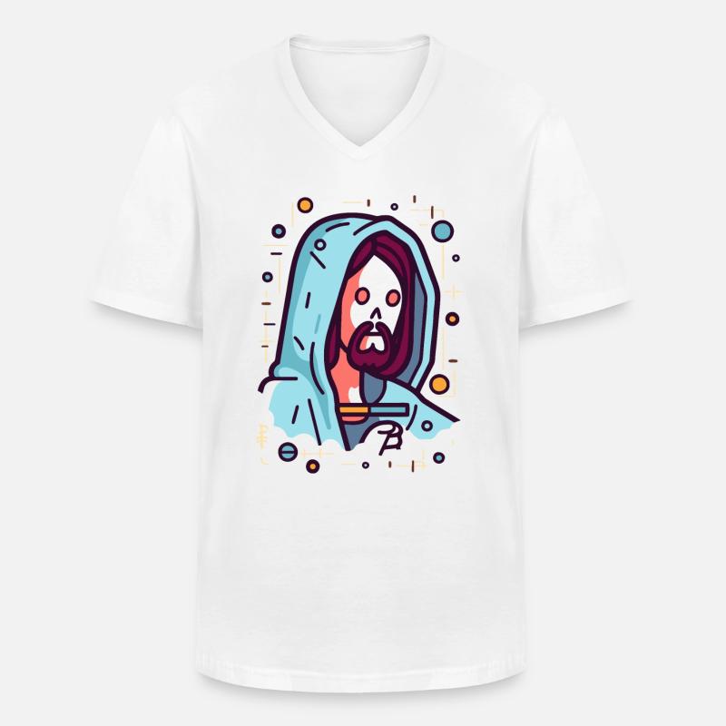 Christus, lieber Herr, Jesus, Retter - Männer-T-Shirt mit V-Ausschnitt - Weiß