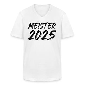 Meister 2025 - Männer-T-Shirt mit V-Ausschnitt - Weiß - Vorne - AI Model Male 185 light (185cm)
