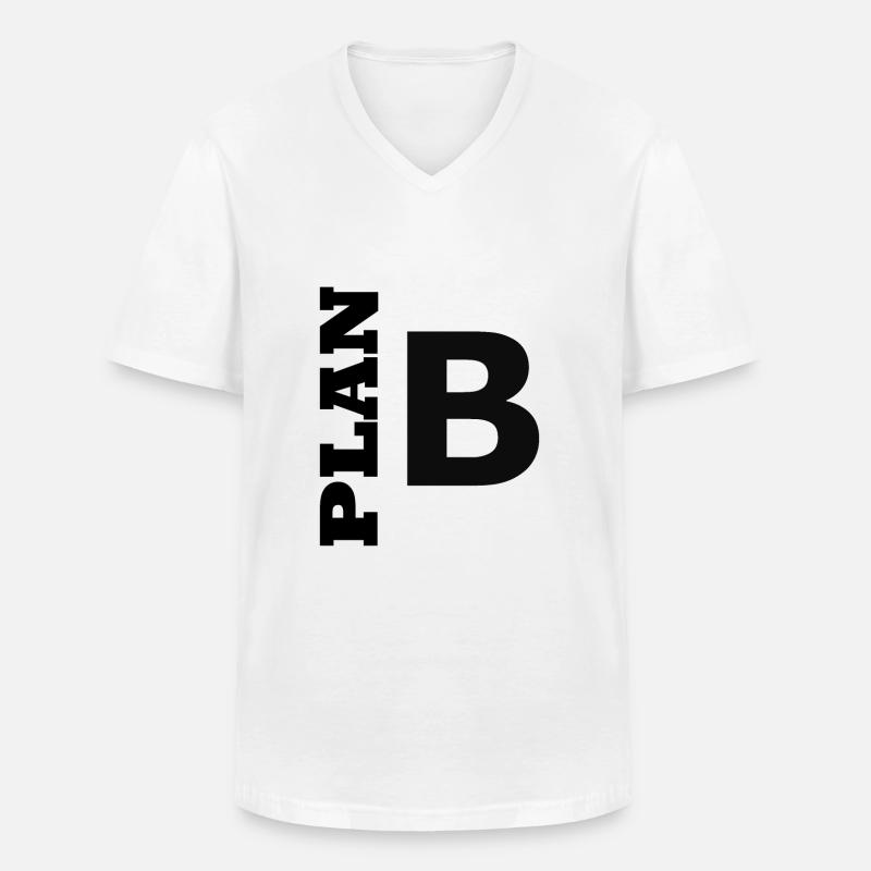 Plan B / Super als Geschenkidee - Männer-T-Shirt mit V-Ausschnitt - Weiß