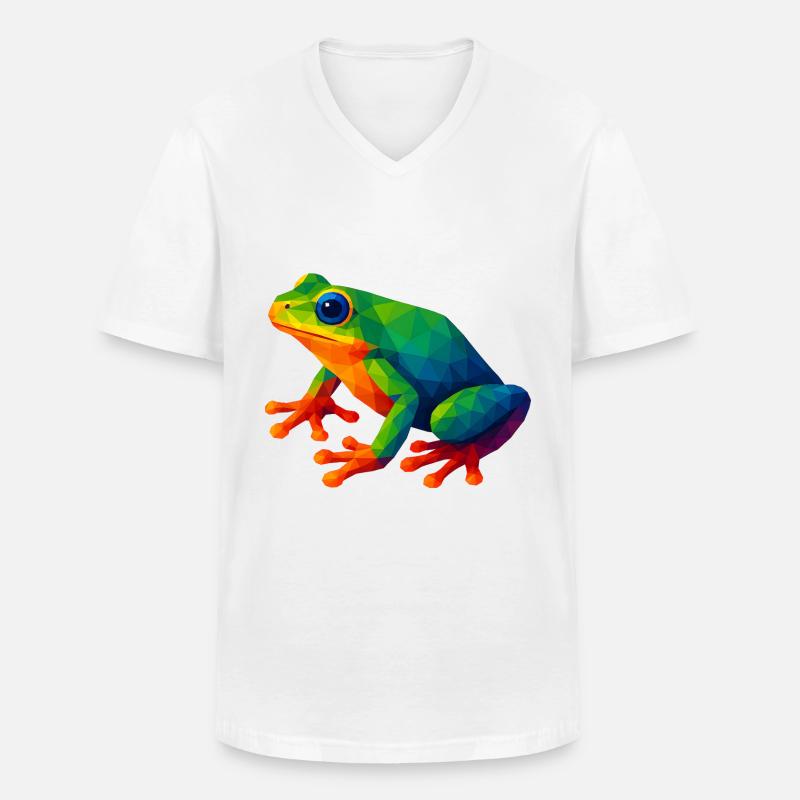 WPAP Stil Tiere - Laubfrosch - Männer-T-Shirt mit V-Ausschnitt - Weiß