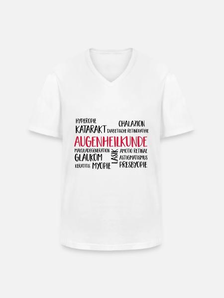 augenheilkunde - Männer-T-Shirt mit V-Ausschnitt - Weiß