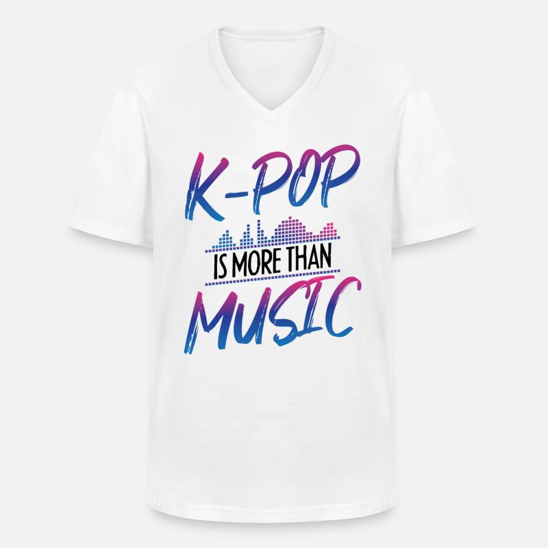 K-Pop Lover Design - Männer-T-Shirt mit V-Ausschnitt - Weiß