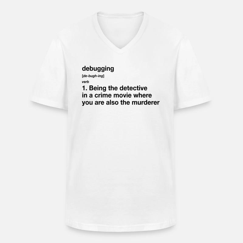 Debugging Definition - Männer-T-Shirt mit V-Ausschnitt - Weiß