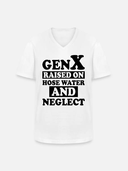 Generation X Humor - Men's V-Neck T-Shirt - white