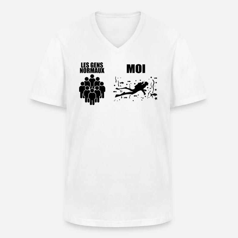 Tauchen | Taucher-Geschenk - Männer-T-Shirt mit V-Ausschnitt - Weiß