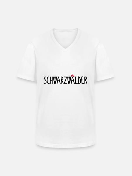 Schwarzwälder - Männer-T-Shirt mit V-Ausschnitt - Weiß