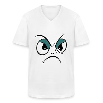 Böser Blick - Männer-T-Shirt mit V-Ausschnitt - Weiß - Vorne - AI Model Male 185 light (185cm)