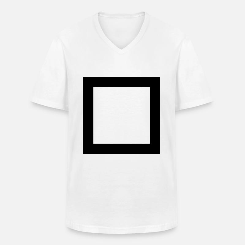 Quadrat rand - Männer-T-Shirt mit V-Ausschnitt - Weiß