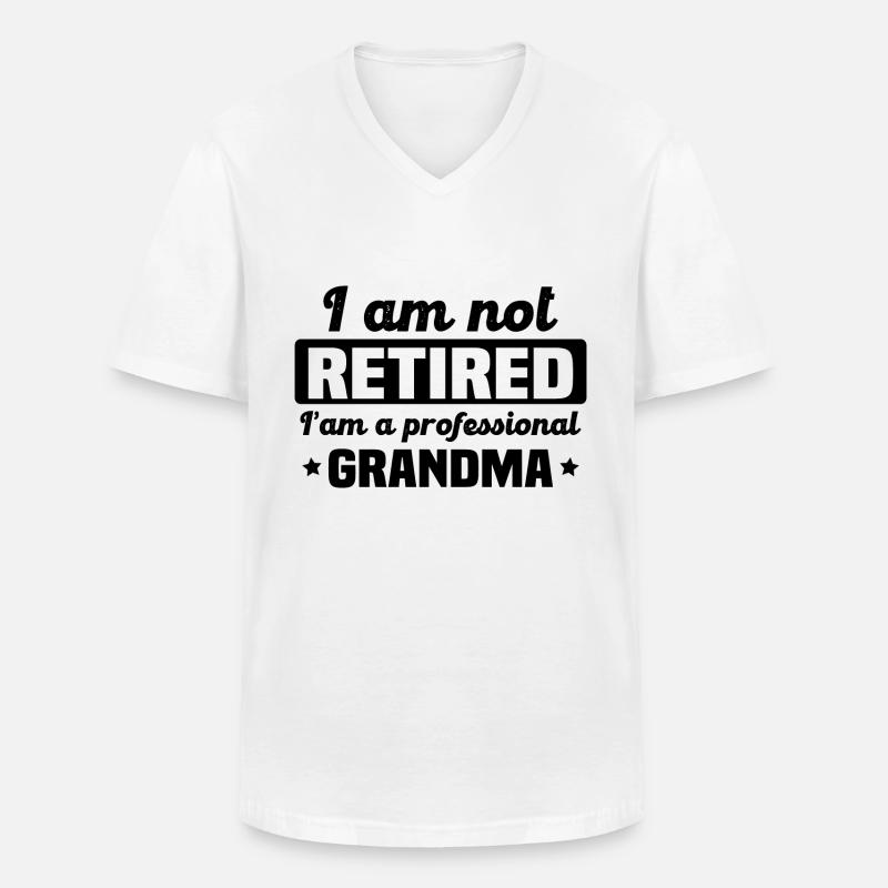 Ich bin eine professionelle Großmutter - Männer-T-Shirt mit V-Ausschnitt - Weiß