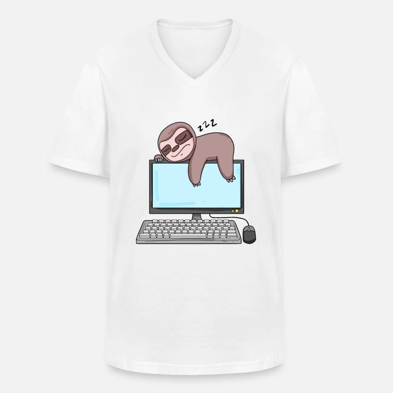 Computer Nerd Programmer Gift - Men's V-Neck T-Shirt - white