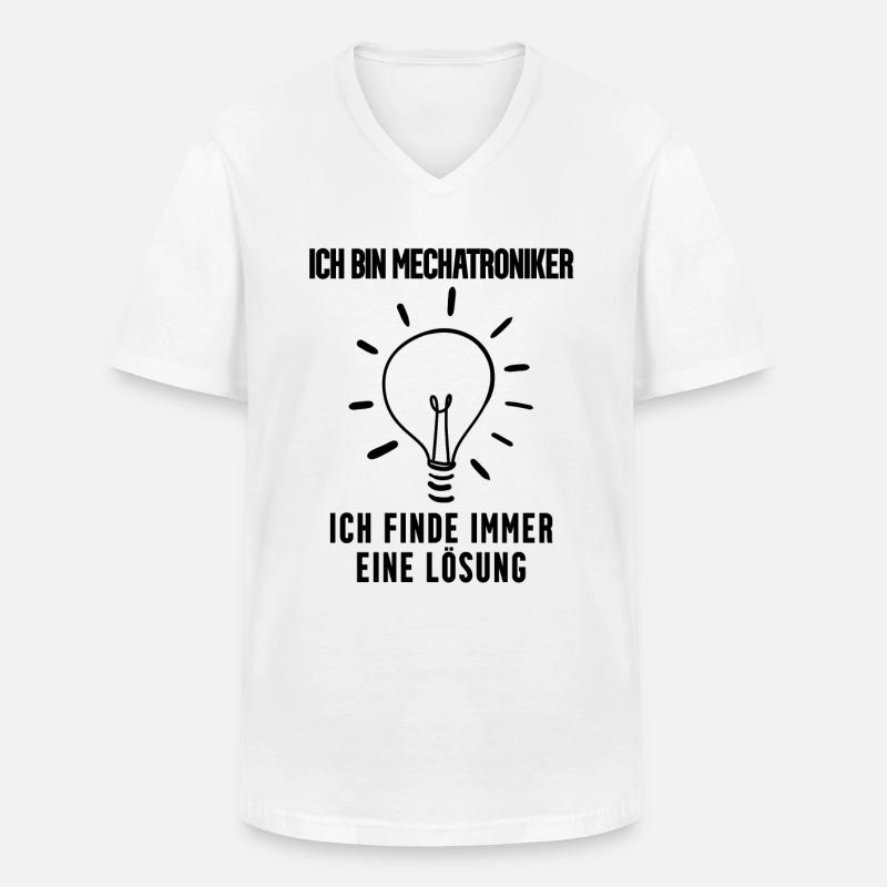 Mechatroniker Geschenk - Männer-T-Shirt mit V-Ausschnitt - Weiß