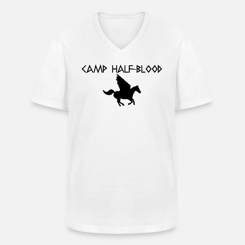 Camp-Grafik - Männer-T-Shirt mit V-Ausschnitt - Weiß