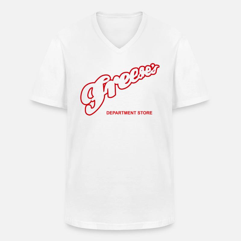 Freeses-Grafik - Männer-T-Shirt mit V-Ausschnitt - Weiß