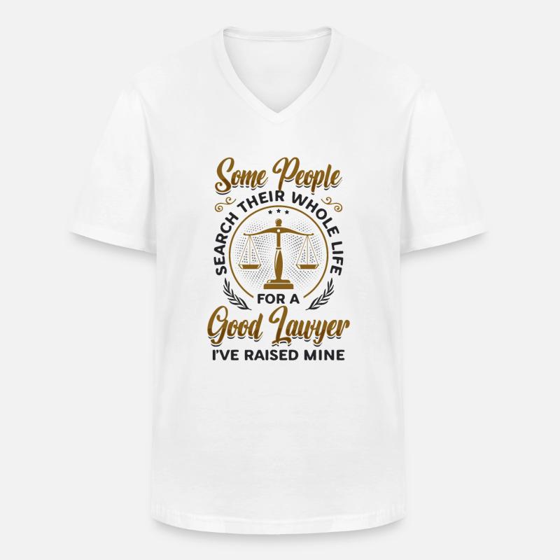 Vater Eines Anwalts - Männer-T-Shirt mit V-Ausschnitt - Weiß
