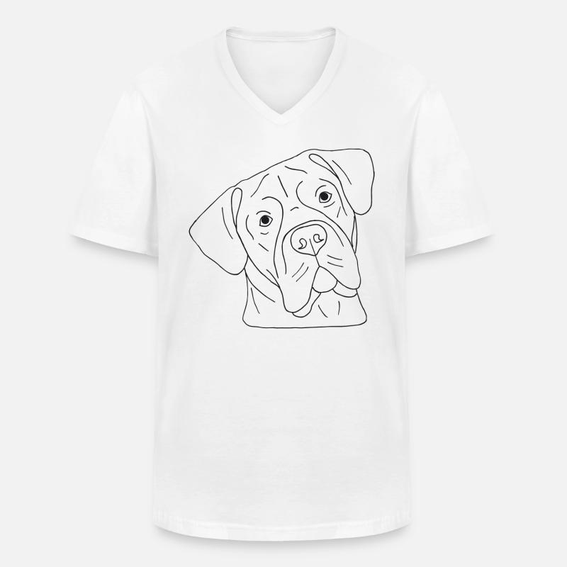 Cane Corso - Männer-T-Shirt mit V-Ausschnitt - Weiß