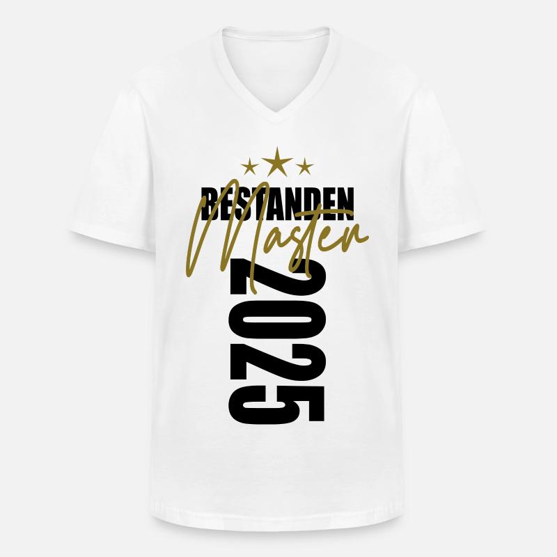 Master 2025 - Männer-T-Shirt mit V-Ausschnitt - Weiß