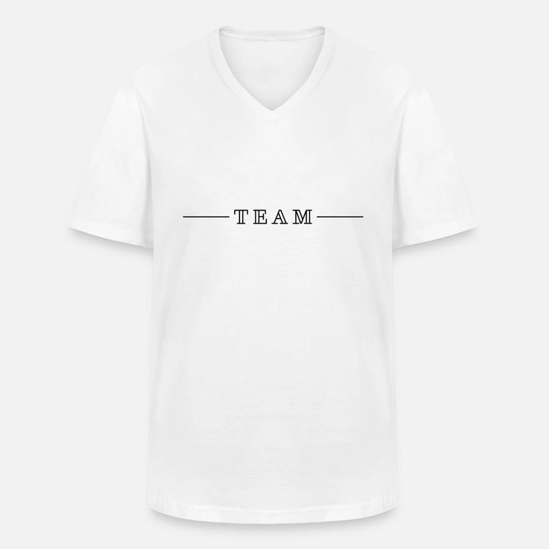 team linie - Männer-T-Shirt mit V-Ausschnitt - Weiß