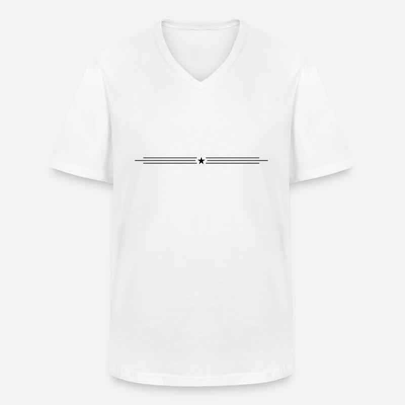 stern symbol strich - Männer-T-Shirt mit V-Ausschnitt - Weiß