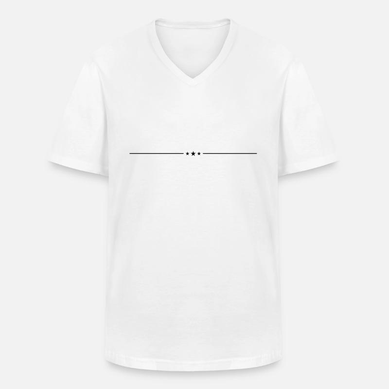stern symbol strich - Männer-T-Shirt mit V-Ausschnitt - Weiß