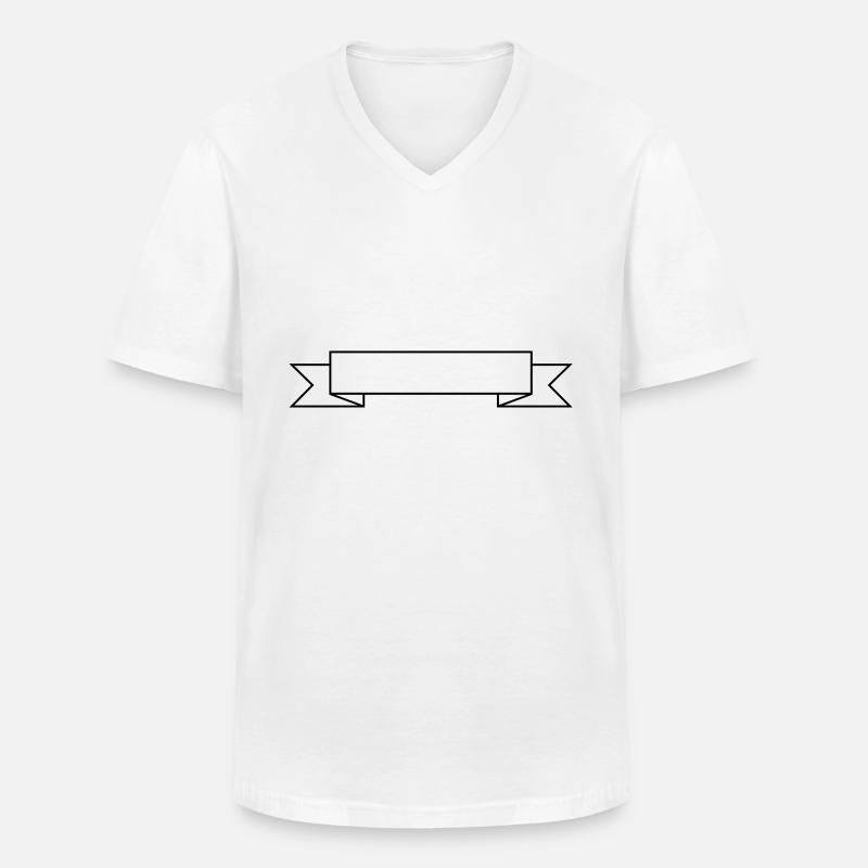 Banner - Männer-T-Shirt mit V-Ausschnitt - Weiß