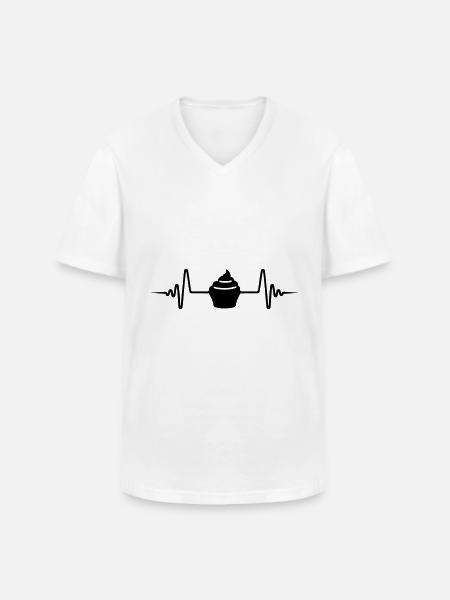 Muffin Pulse icon - Men's V-Neck T-Shirt - white