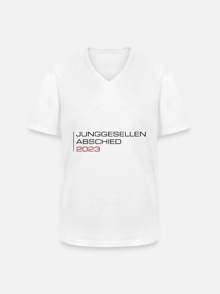 Junggesellen Abschied 2023 - Männer-T-Shirt mit V-Ausschnitt - Weiß