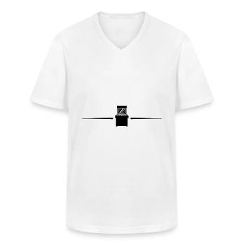 Arcade Retro Line Gamer - T-shirt col V Homme - blanc - Devant - AI Model Male 185 light (185cm)