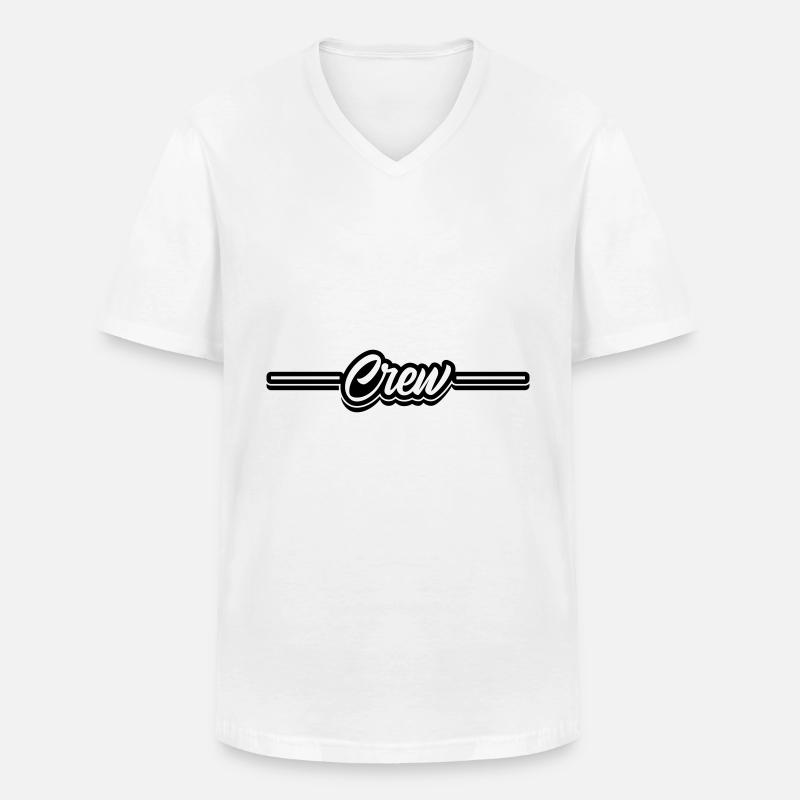 Conception de l’équipage - T-shirt col V Homme - blanc